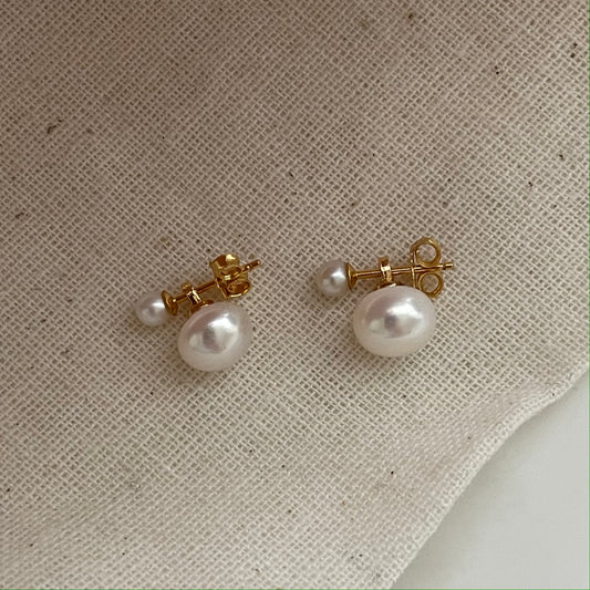 two pearls earrings