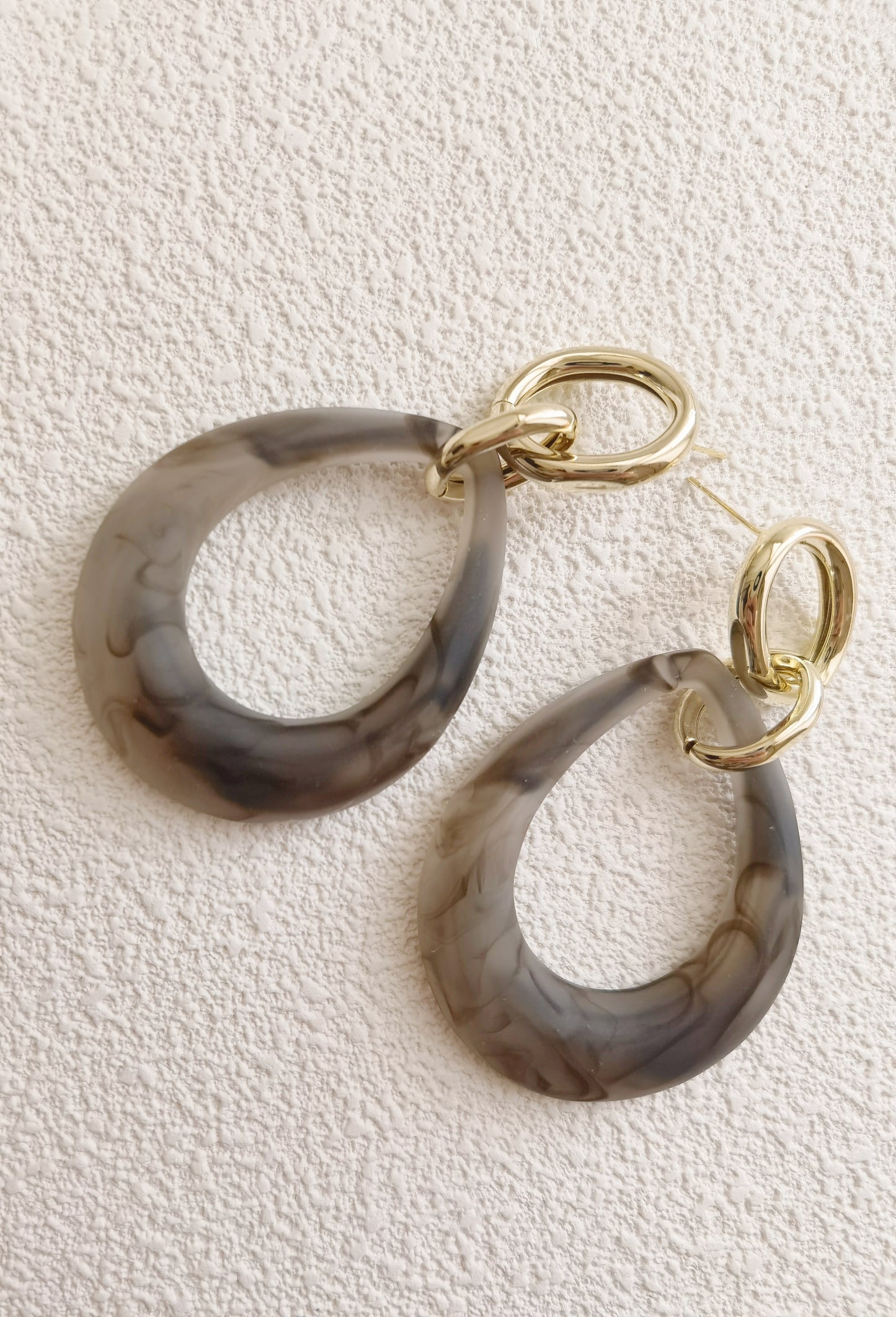 big drops resin earrings