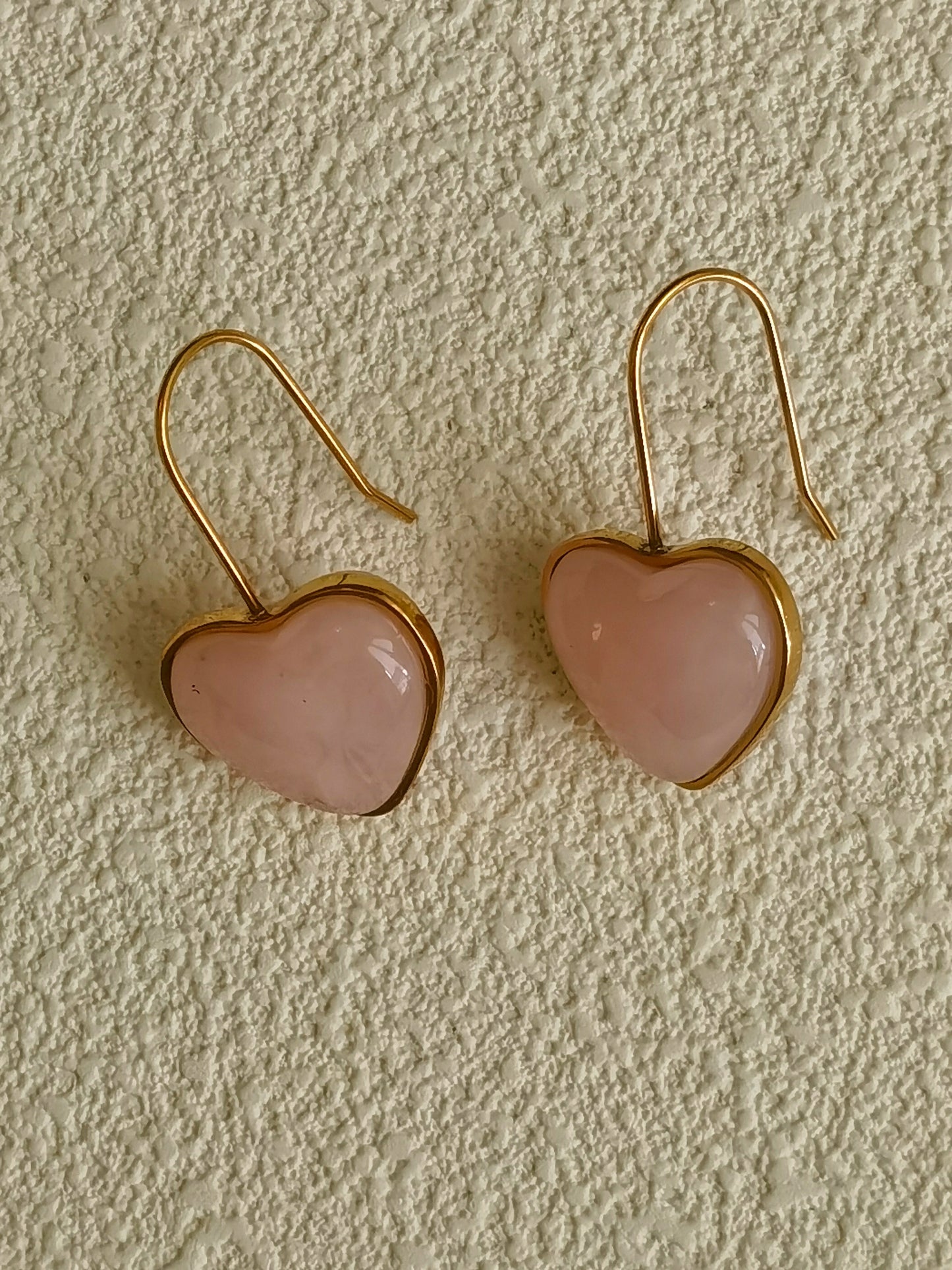 pink heart earrings