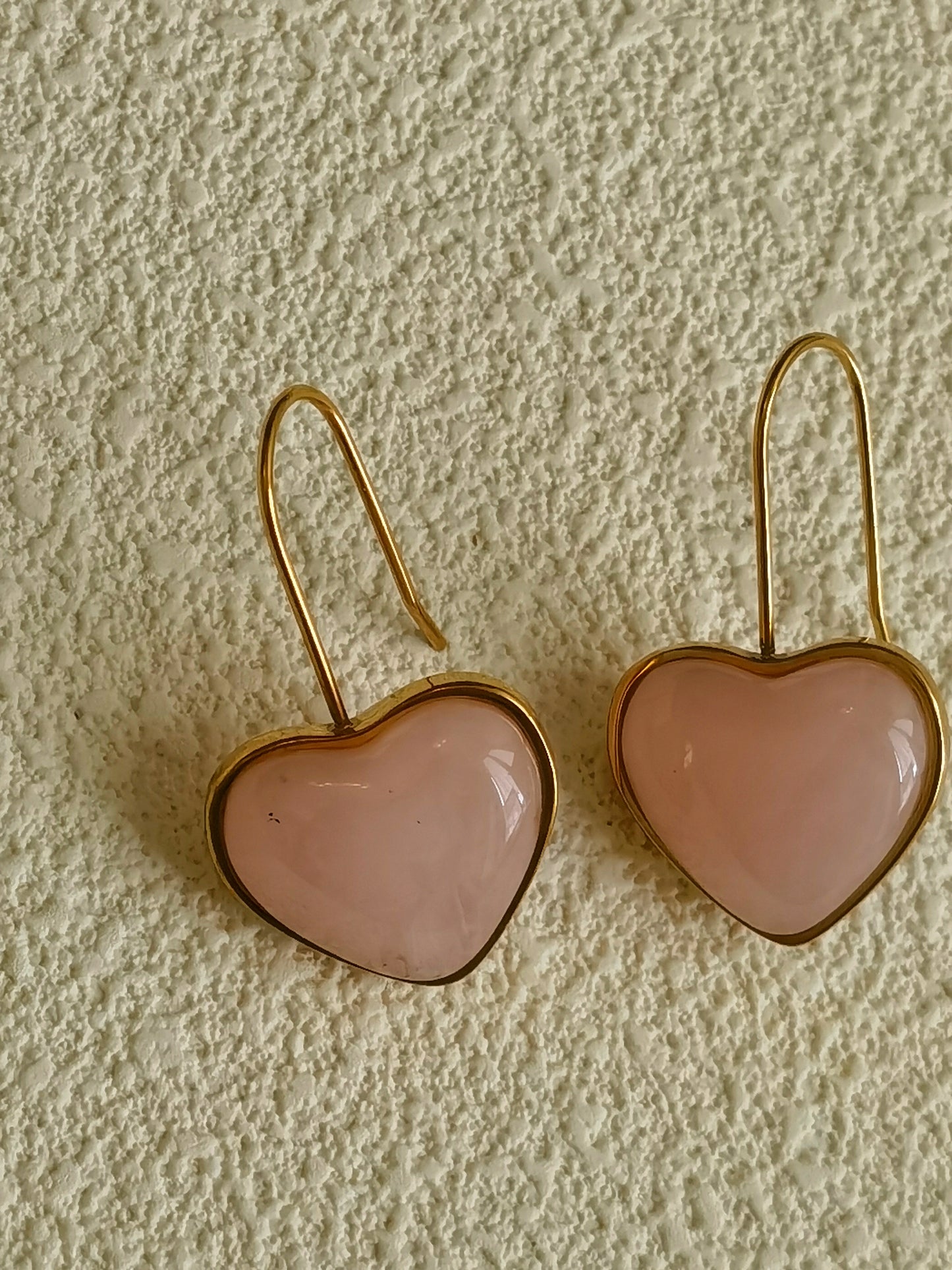 pink heart earrings