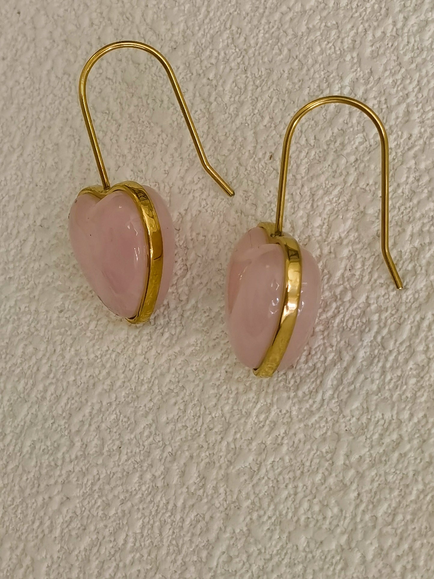 pink heart earrings