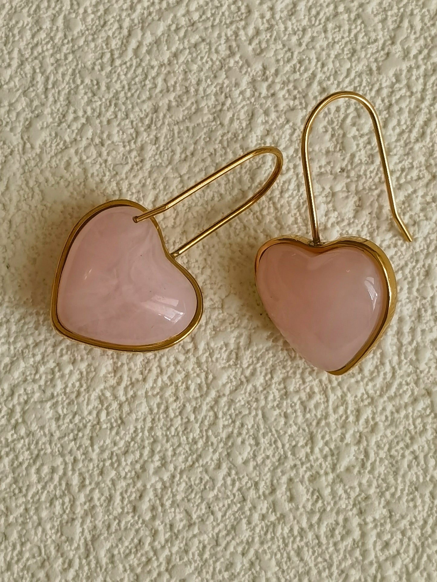 pink heart earrings