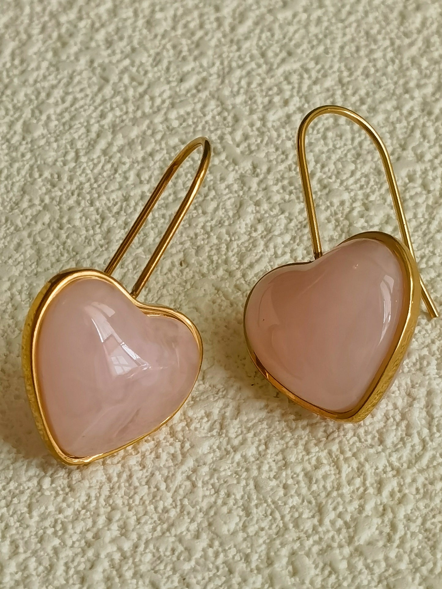 pink heart earrings