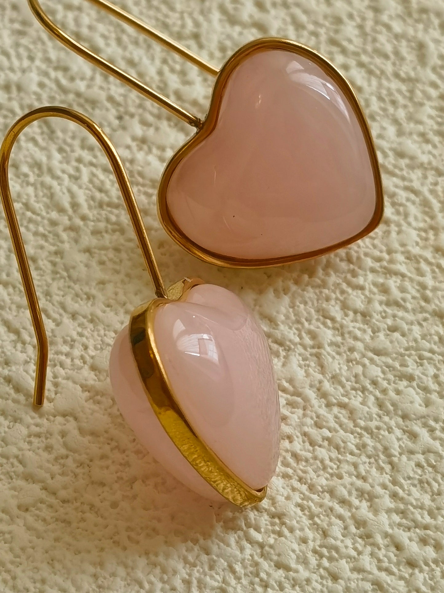 pink heart earrings