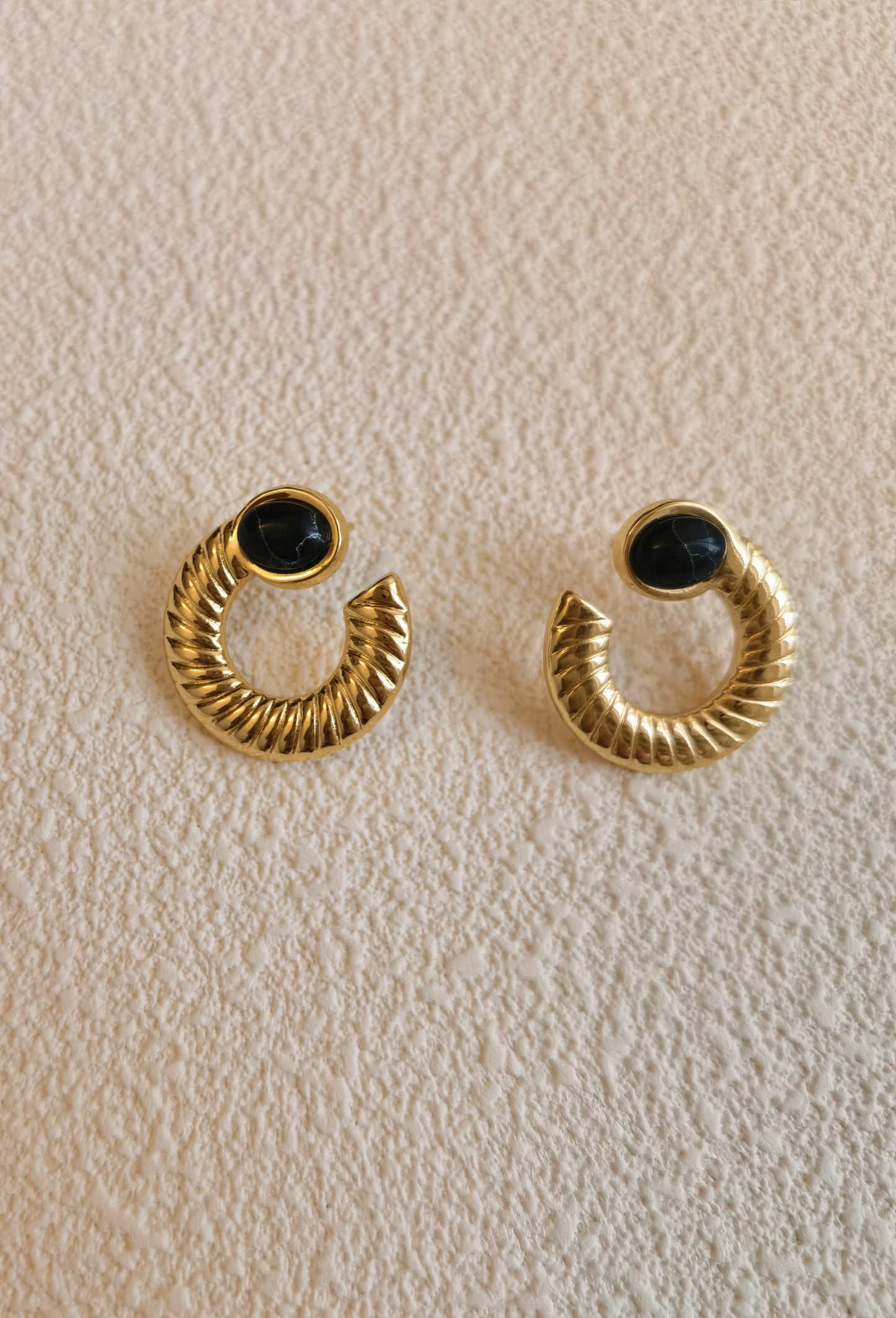 mini snake-shaped gold earrings