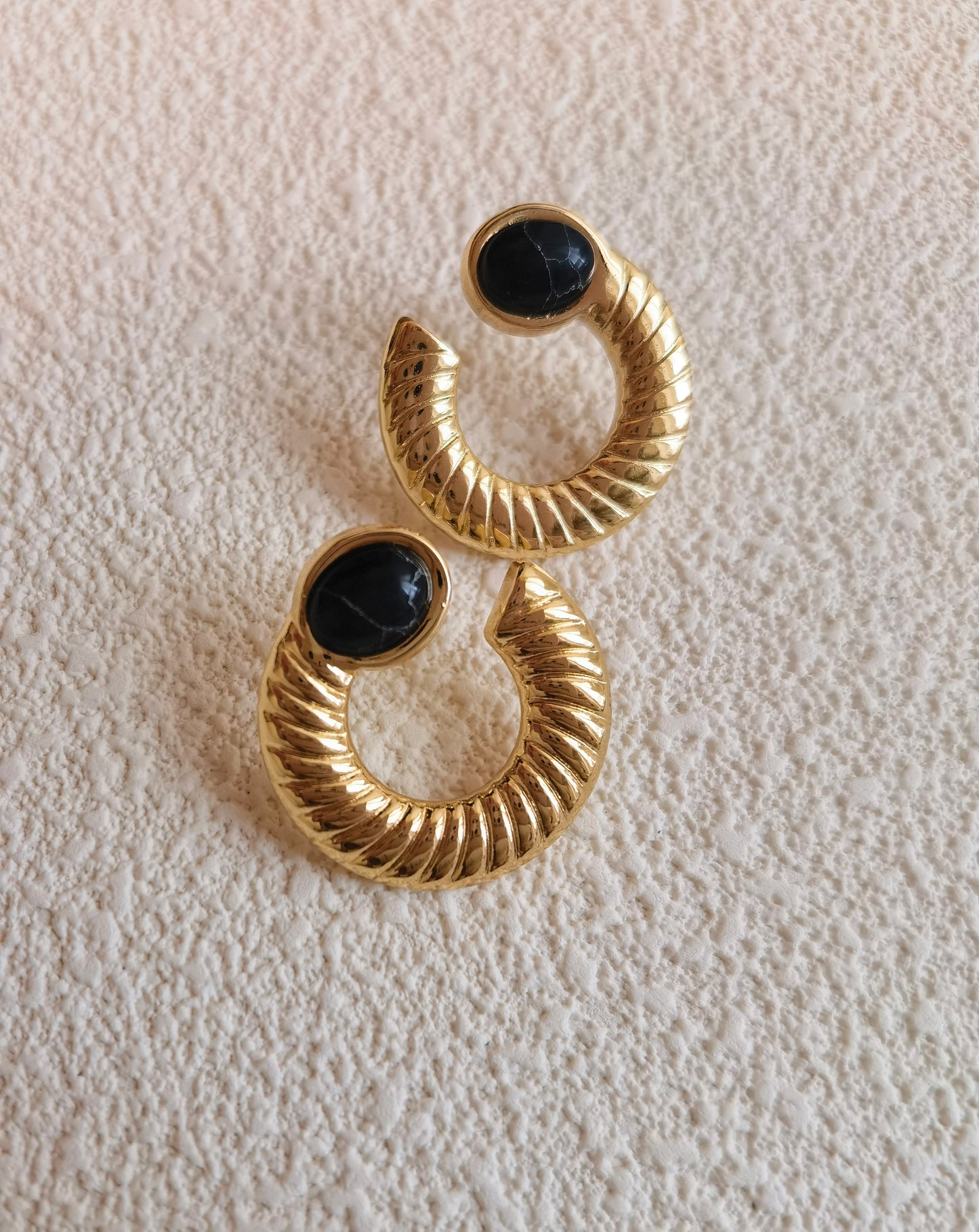 mini snake-shaped gold earrings