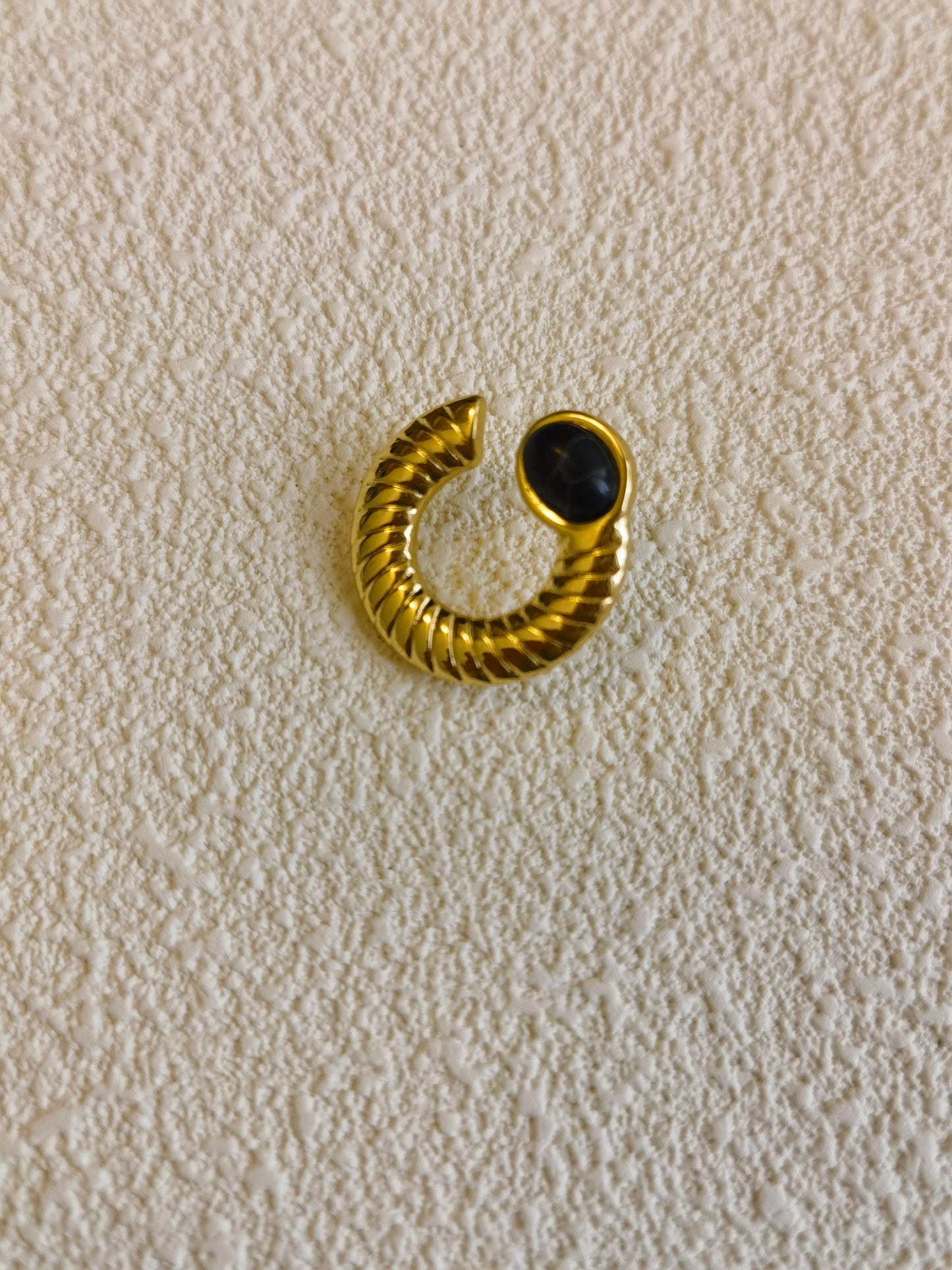 mini snake-shaped gold earrings