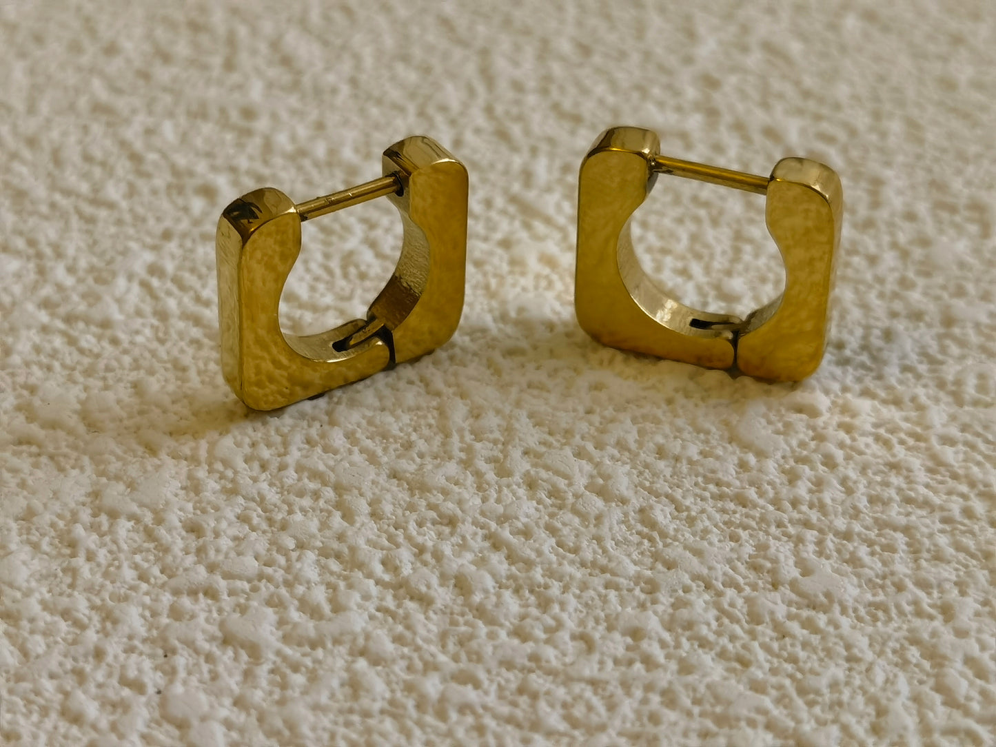 hollow square earrings