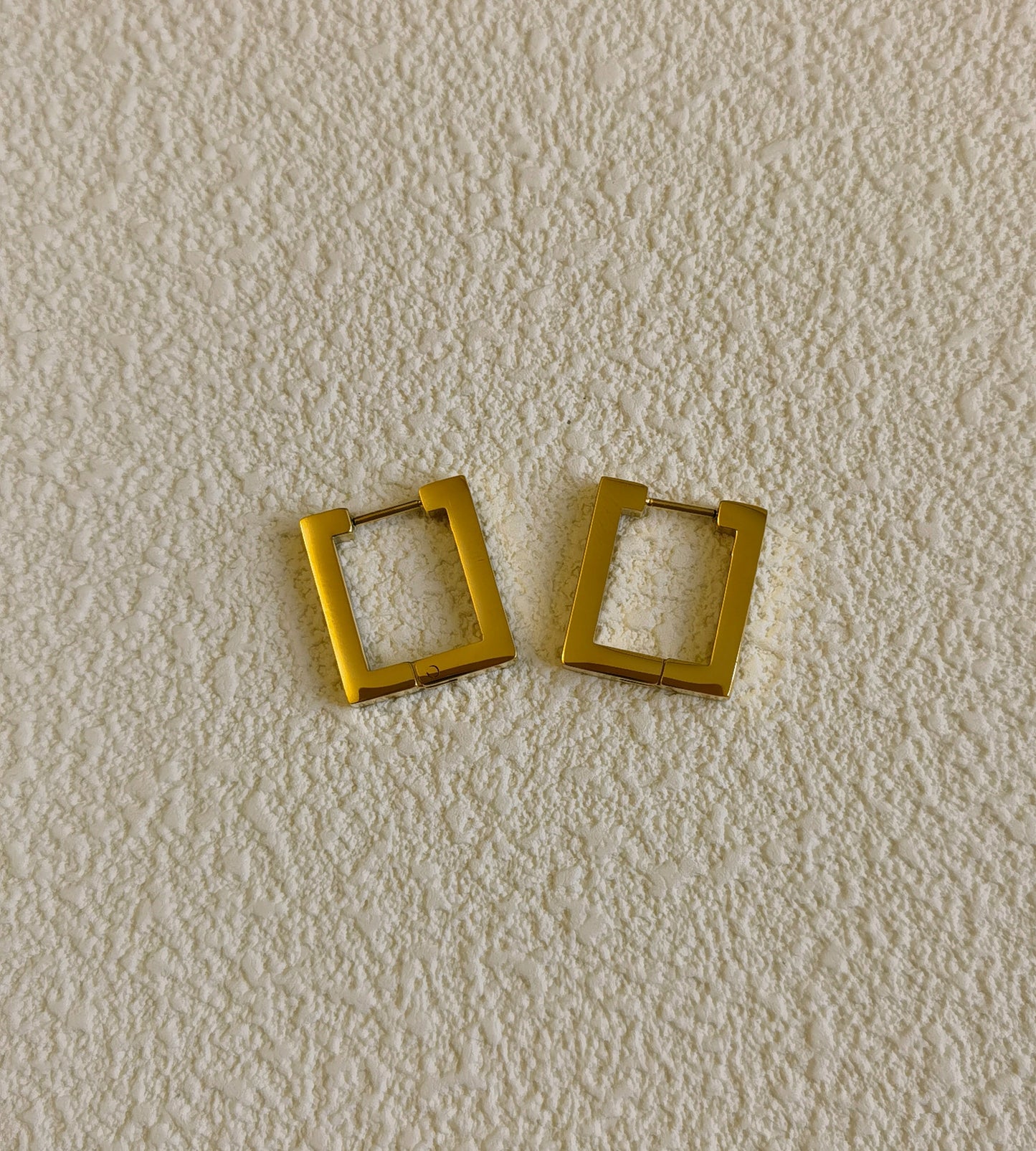 large hollow square earrings